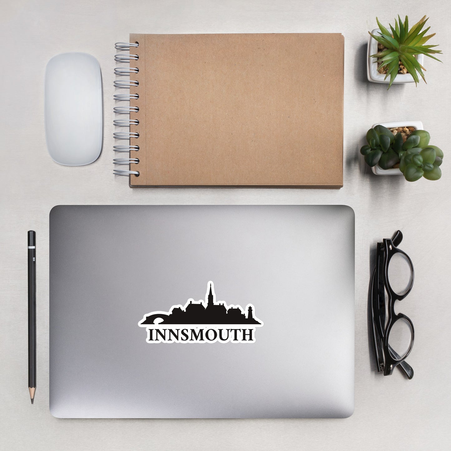 Silhouette d'Innsmouth – L'ombre sur le rivage Autocollants sans bulles