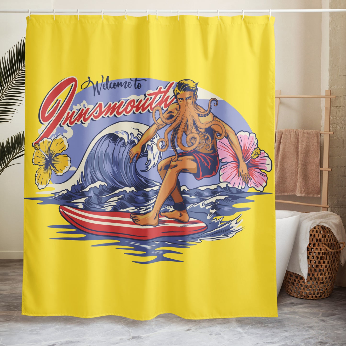 Rideau de douche Innsmouth Surfing Lovecraft