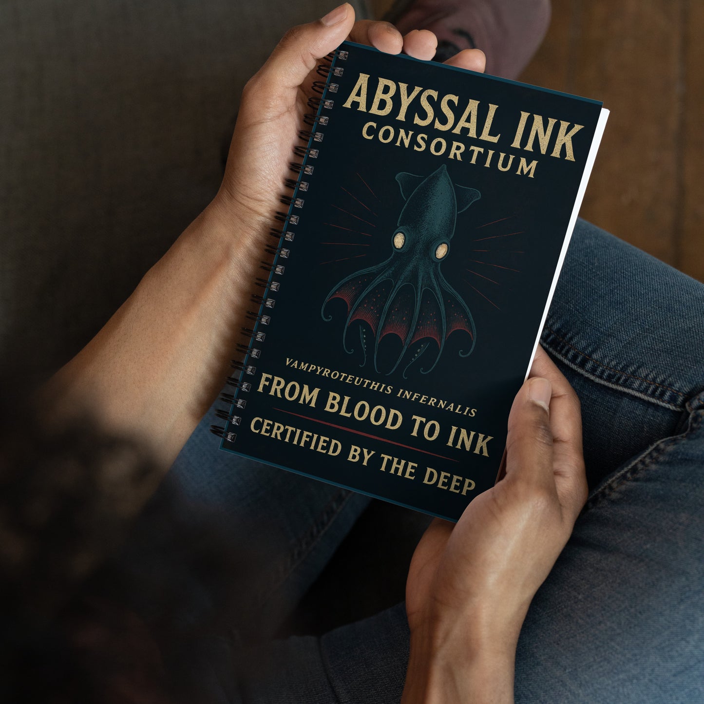 Abyssal Ink Consortium – From Blood to Ink Spiral notebook
