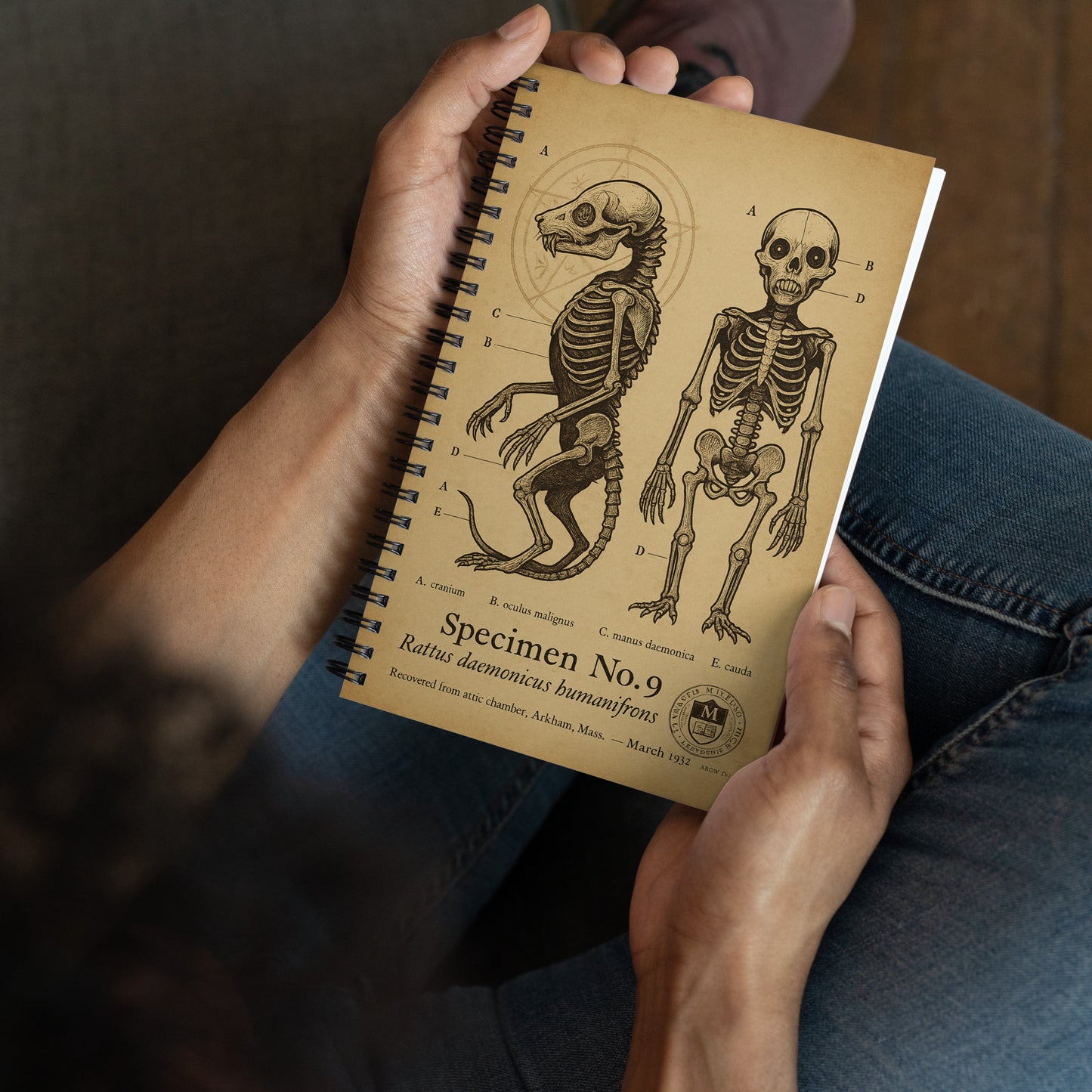 Anatomical Findings: Brown Jenkin Specimen No. 17, Miskatonic Archive Spiral notebook