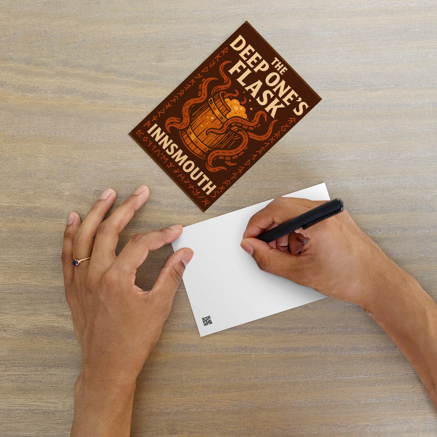 The Deep One’s Flask – Eldritch Spirits in Every Pint Standard Postcard