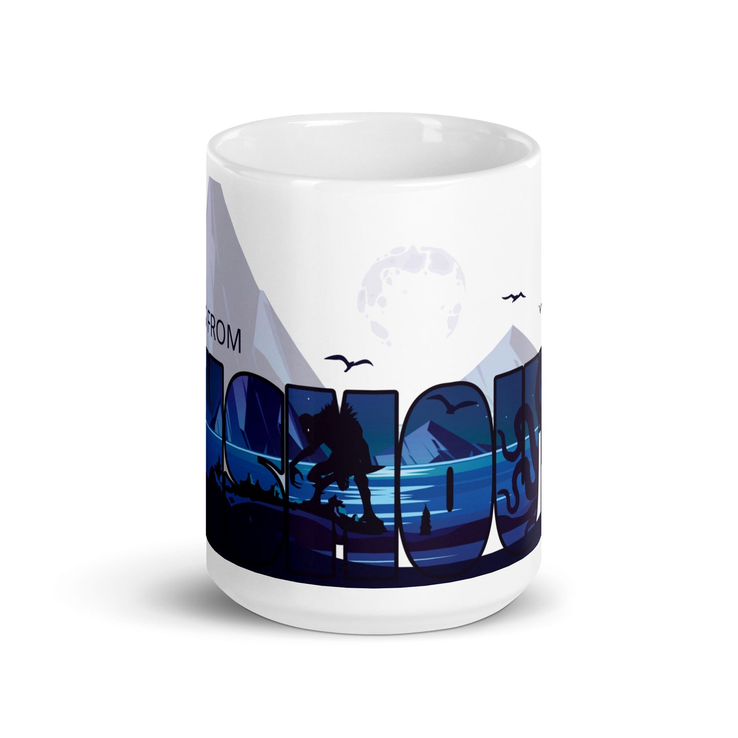 Innsmouth Devil Reef Deep Ones Lovecraft Weiß glänzende Tasse