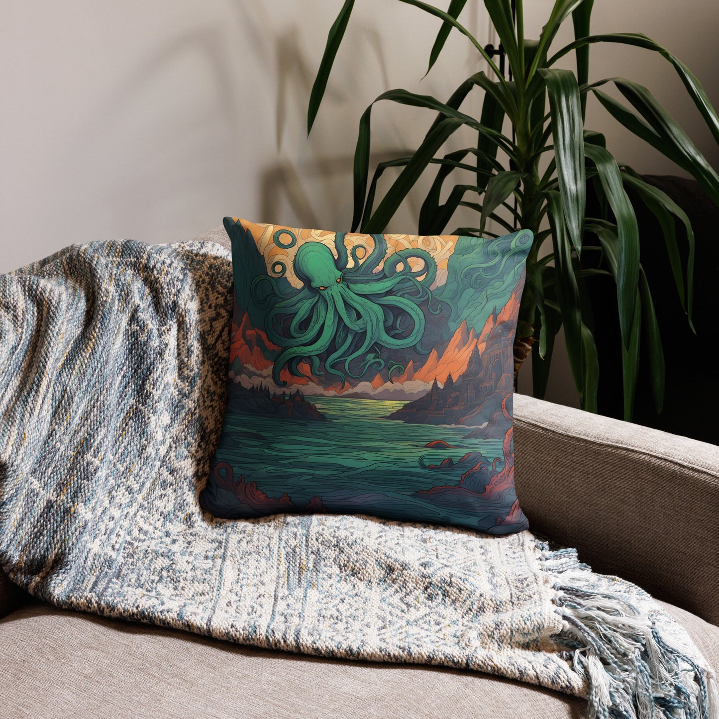 Cthulhu Mystical Symbolism Pillow Case