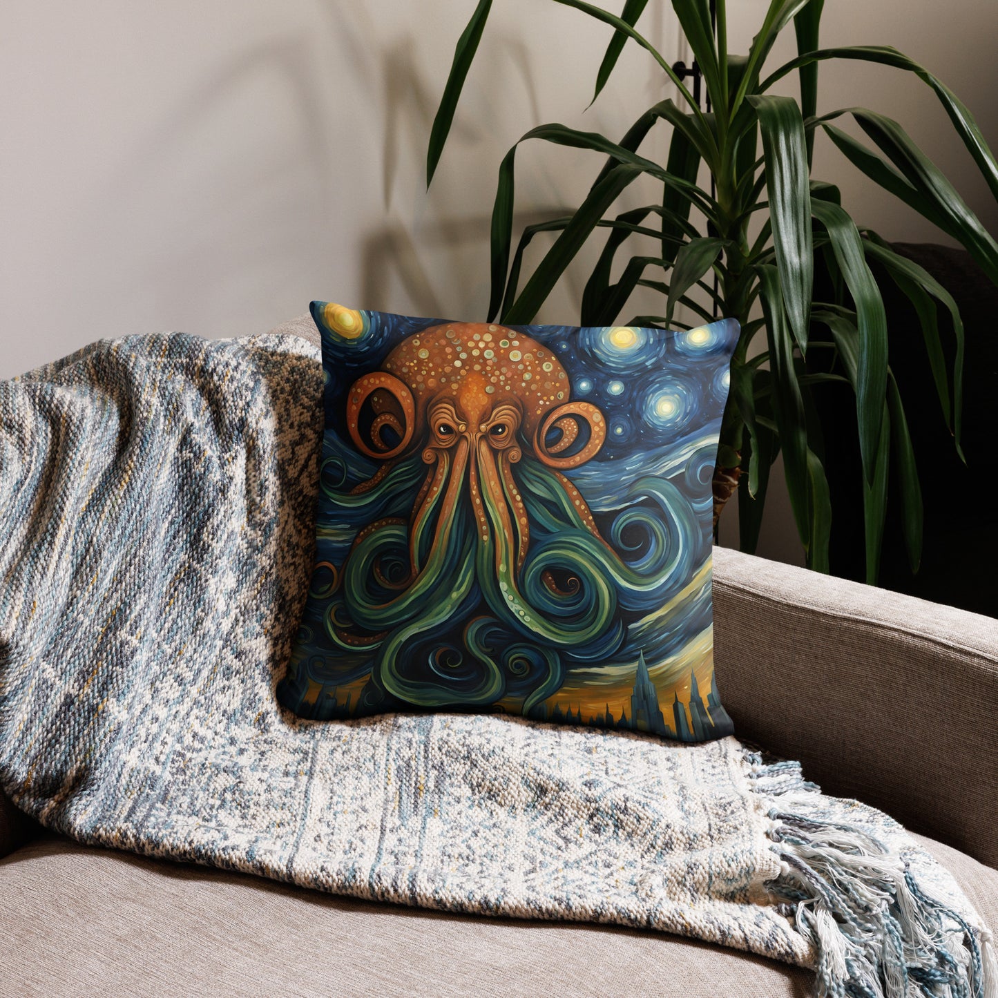 Cthulhu Post-Impressionism Pillow Case