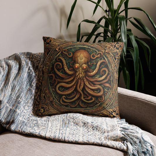 Cthulhu Mesoamerican Codex Pillow Case