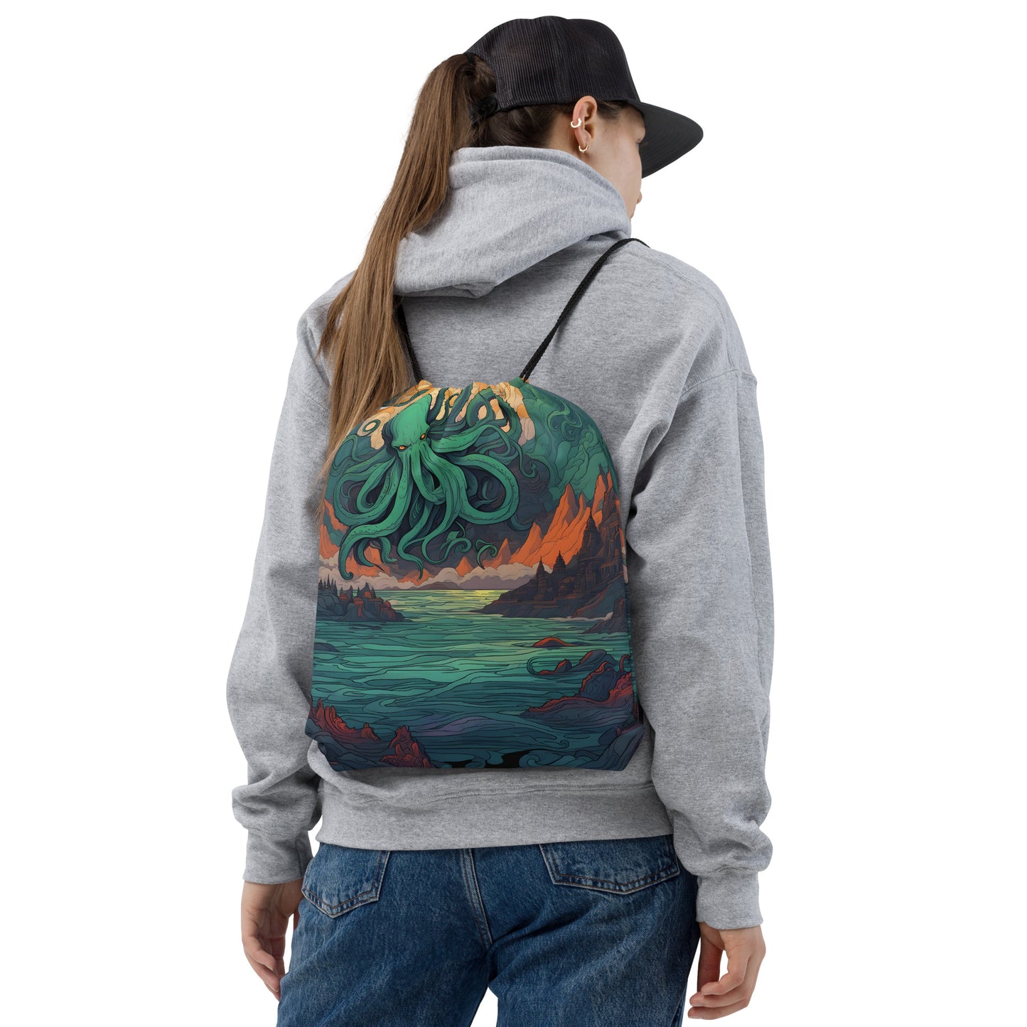 Simbolismo místico de Cthulhu Mochila saco