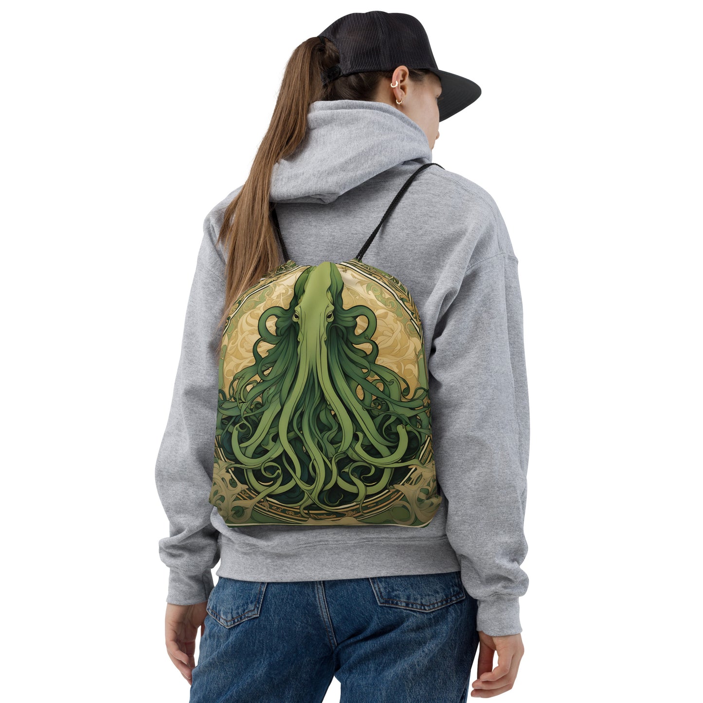 Cthulhu Art Nouveau Drawstring bag