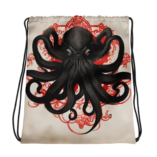 Pintura de tinta asiática de Cthulhu Mochila saco