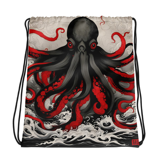 Cthulhu Asian Ink Painting Drawstring bag