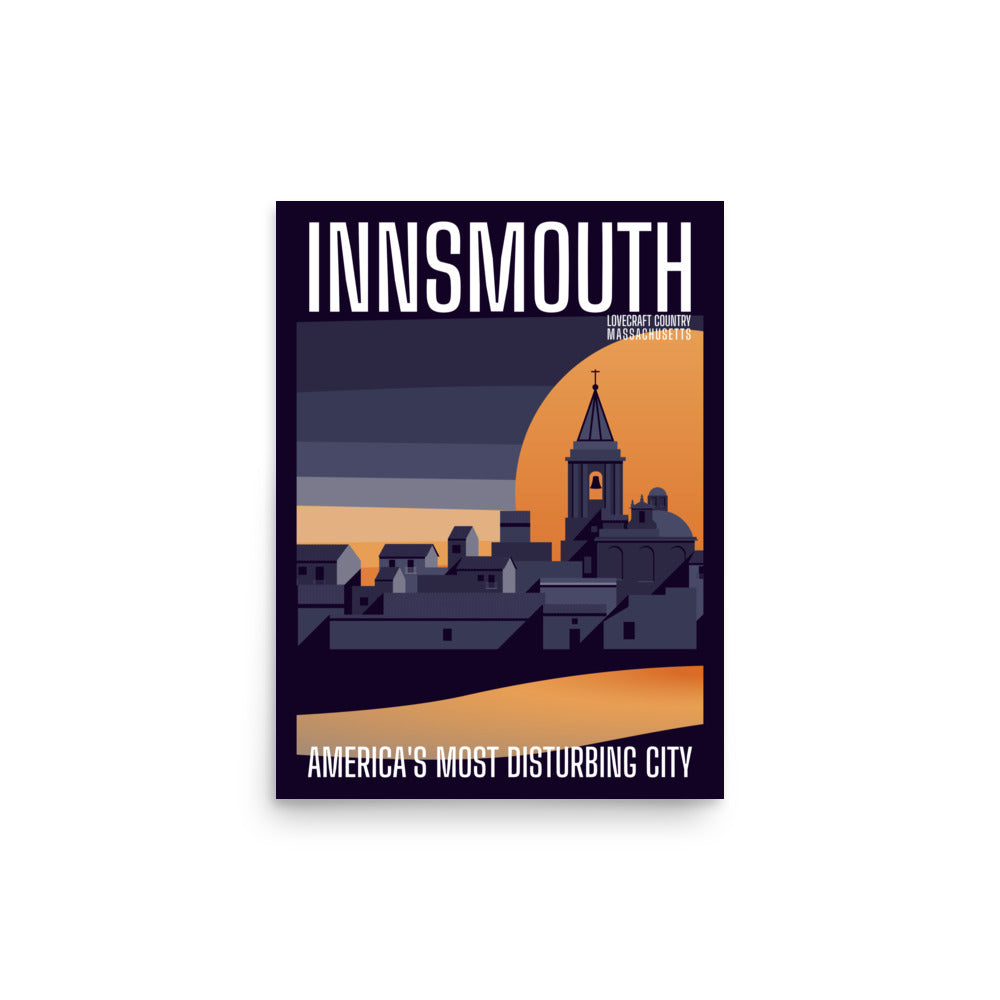 Póster de viaje vintage de Innsmouth Lovecraft Póster