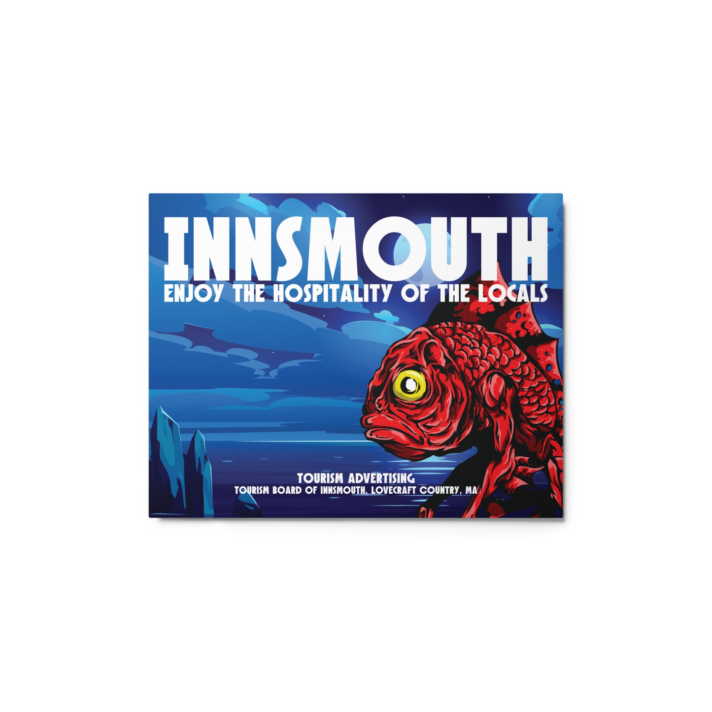 Innsmouth Vintage Travel Poster Lovecraft Metal prints