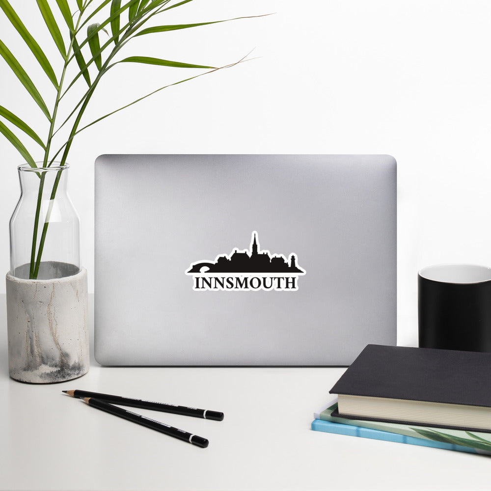 Silhouette d'Innsmouth – L'ombre sur le rivage Autocollants sans bulles