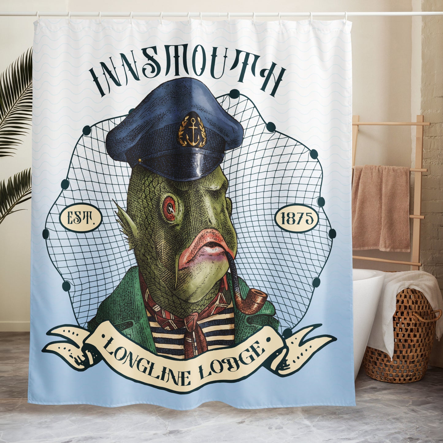 Innsmouth Longline Lodge — The Captain of Brine Shower curtain