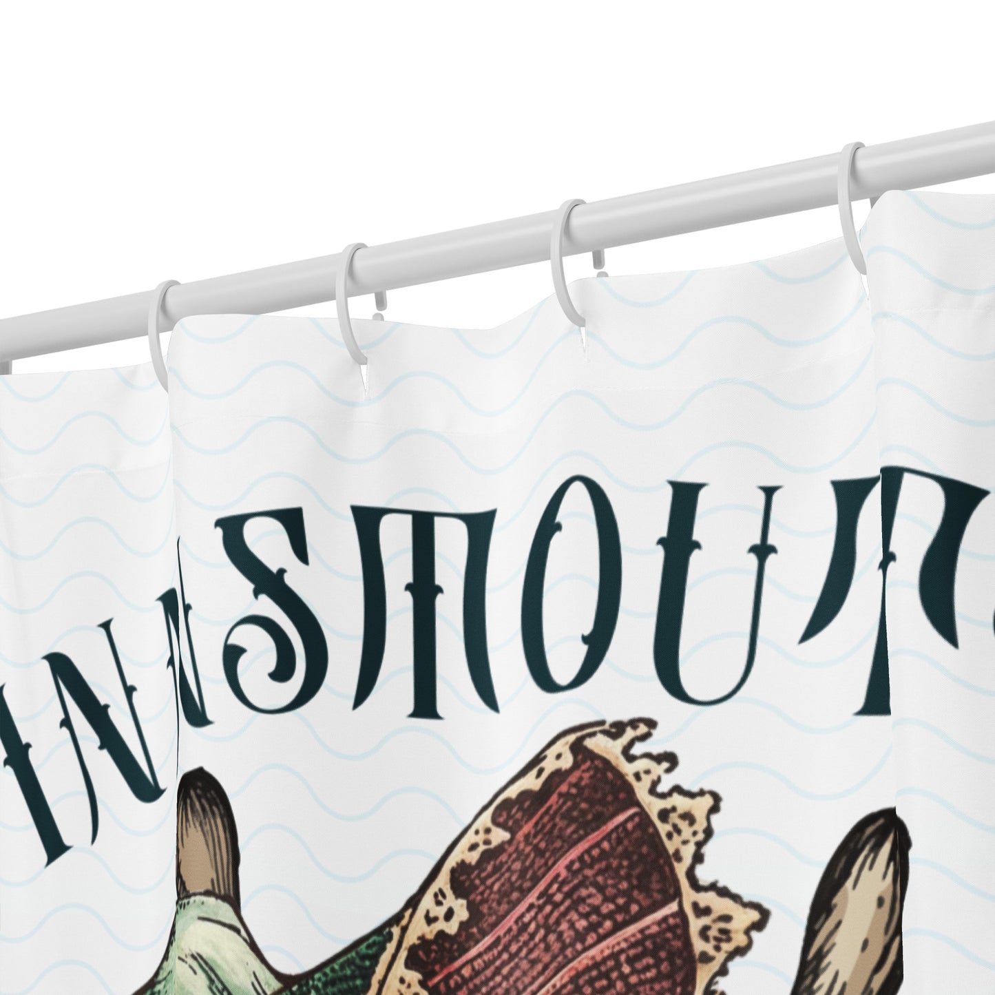 Innsmouth Salt &amp; Sable – Duschvorhang „Shark Lady“