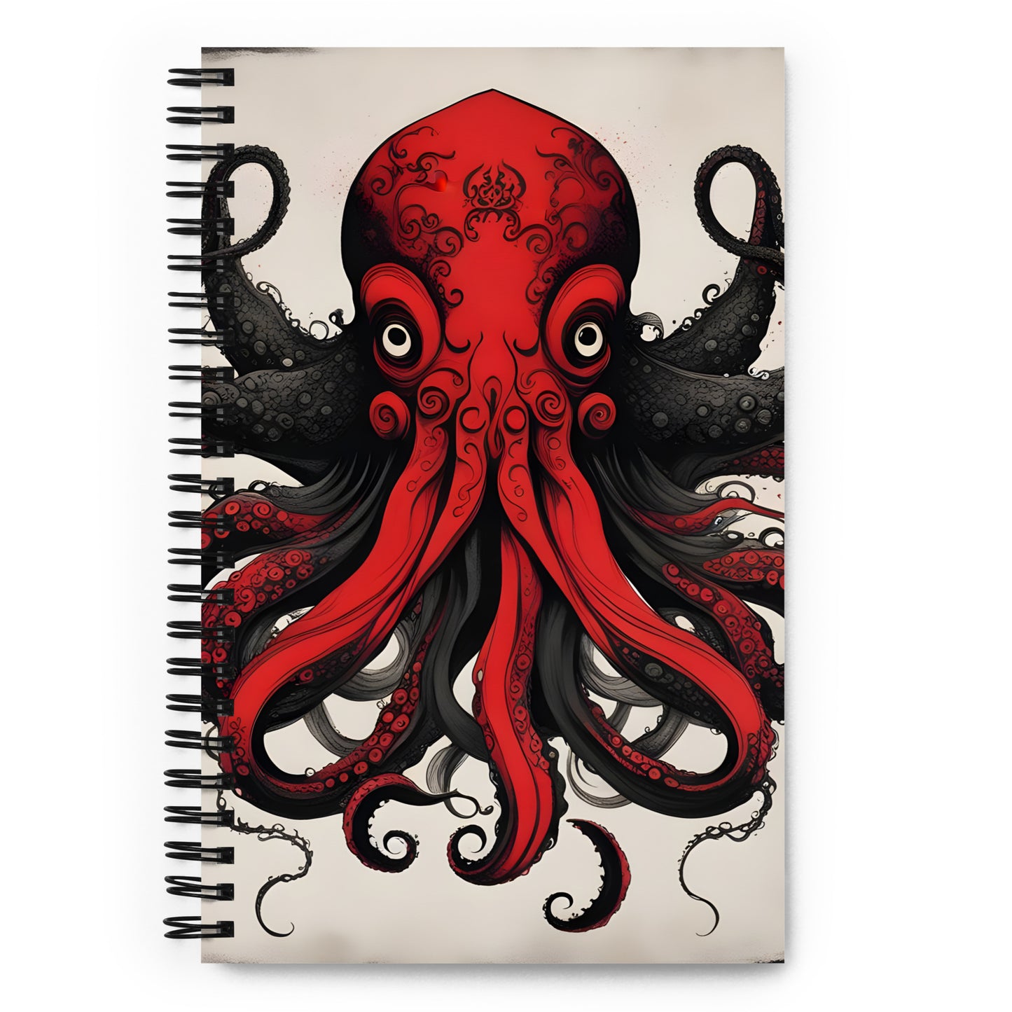 Pintura de tinta asiática de Cthulhu Cuaderno de espiral