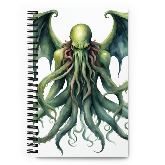 Cthulhu Watercolor Painting Spiral notebook