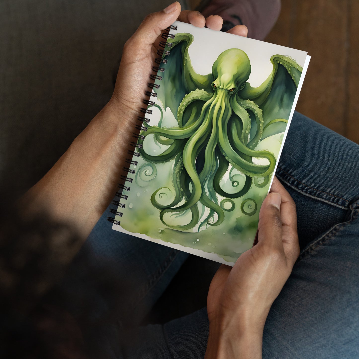 Cthulhu Aquarelle Peinture Cahier à spirale