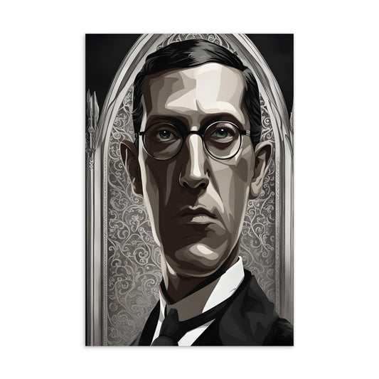 Carte postale standard de portrait gothique de Lovecraft