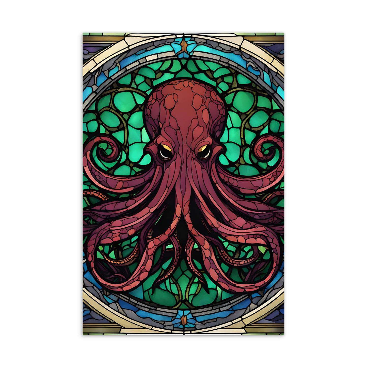 Cthulhu Stained Glass Standard Postcard