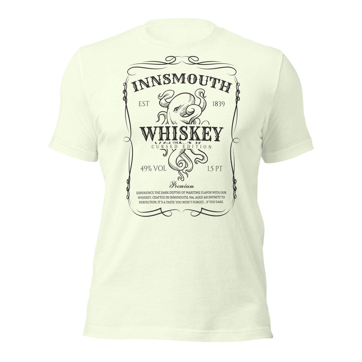 Camiseta unisex Innsmouth Whiskey Label Lovecraft