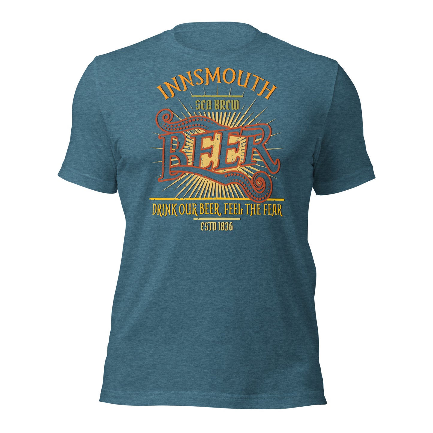 Camiseta unisex Innsmouth Beer Label Lovecraft