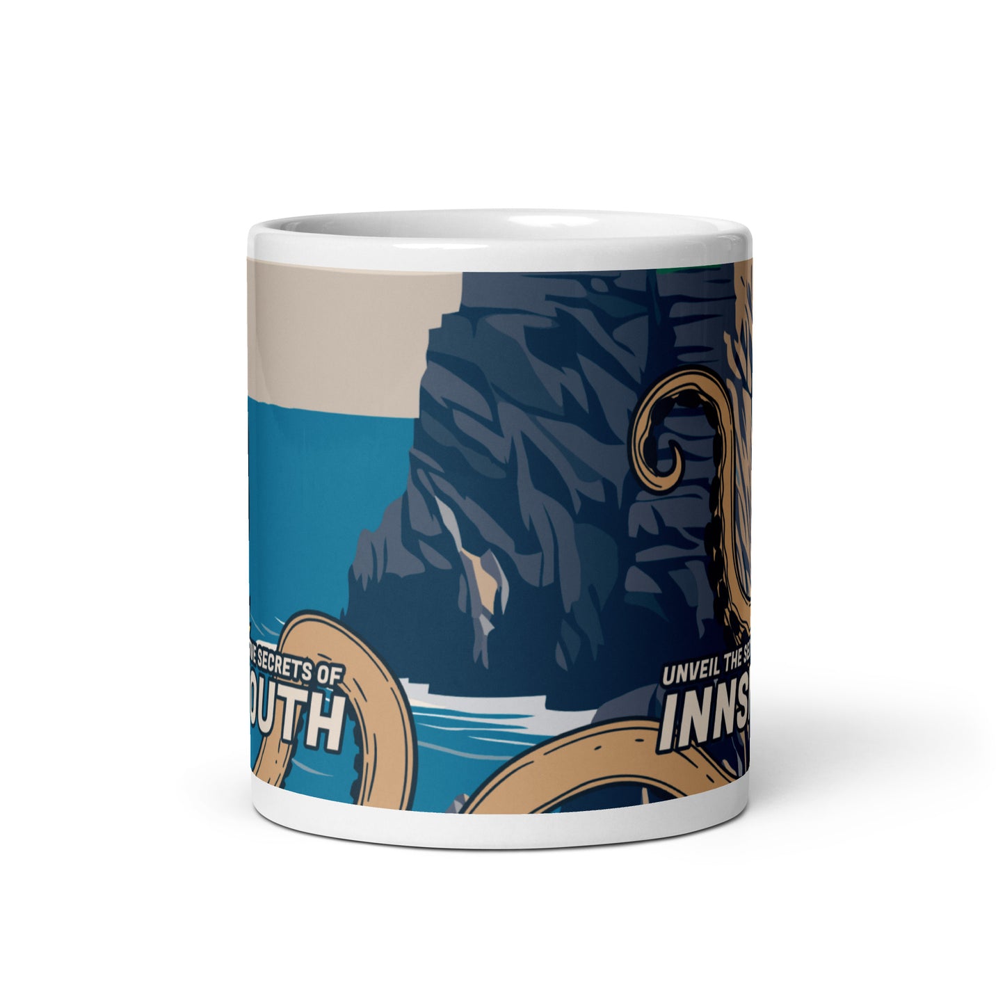 Innsmouth Woman Cthulhu Travel White glossy mug