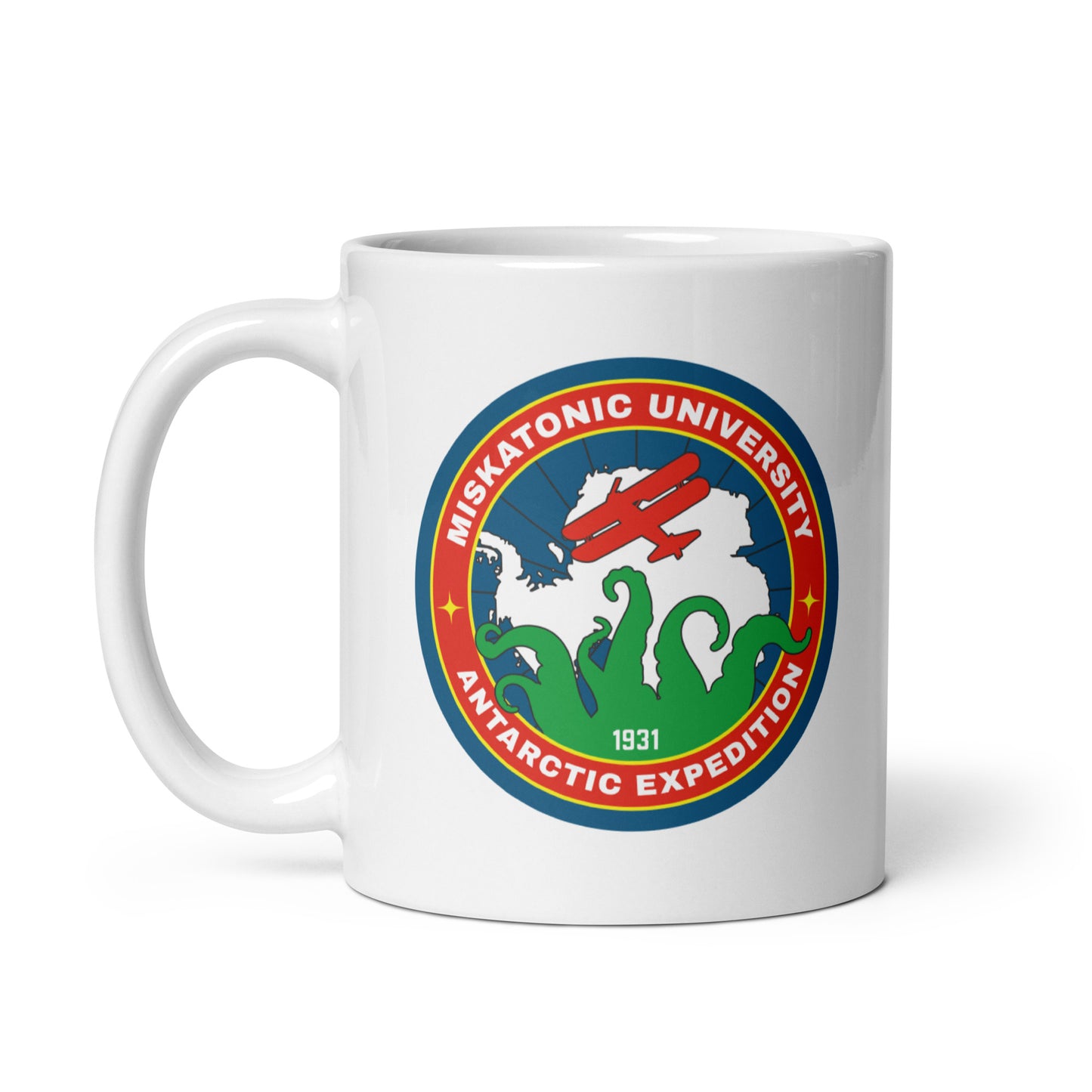 Miskatonic University Antarctic Expedition Tasse brillante blanche