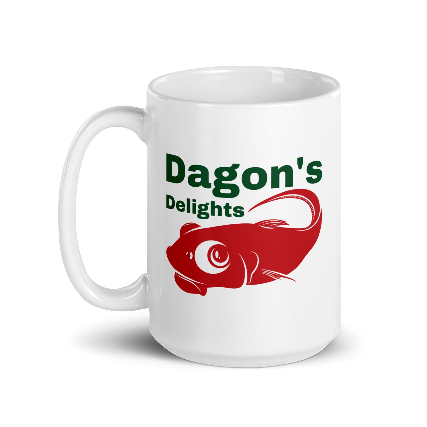 Dagon's Delights Seafood White glossy mug