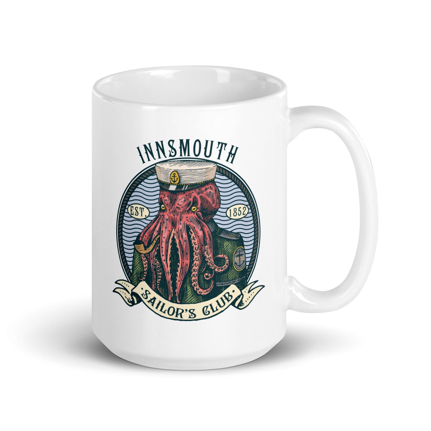 Cthulhu Sailor Innsmouth White glossy mug