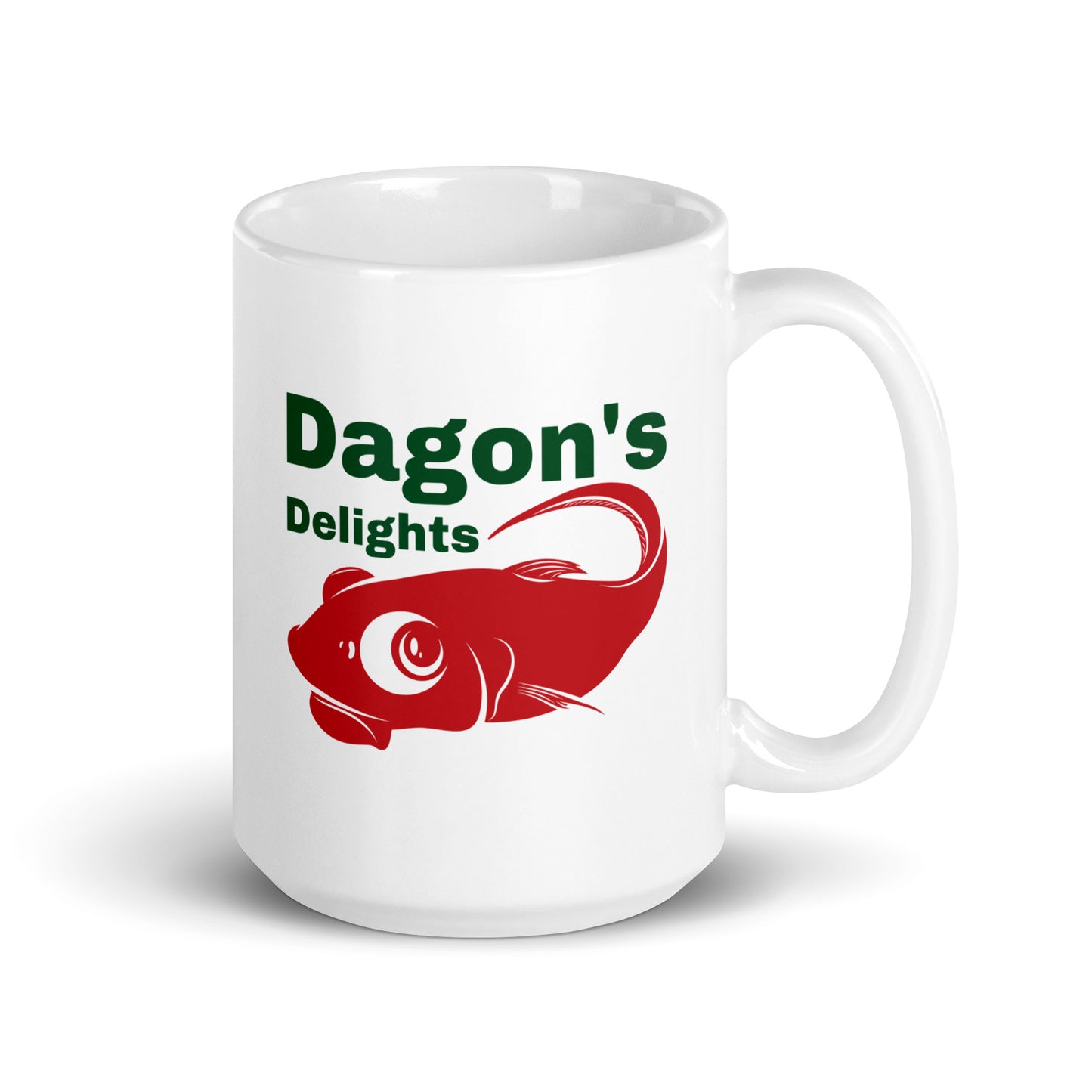 Dagon's Delights Seafood White glossy mug